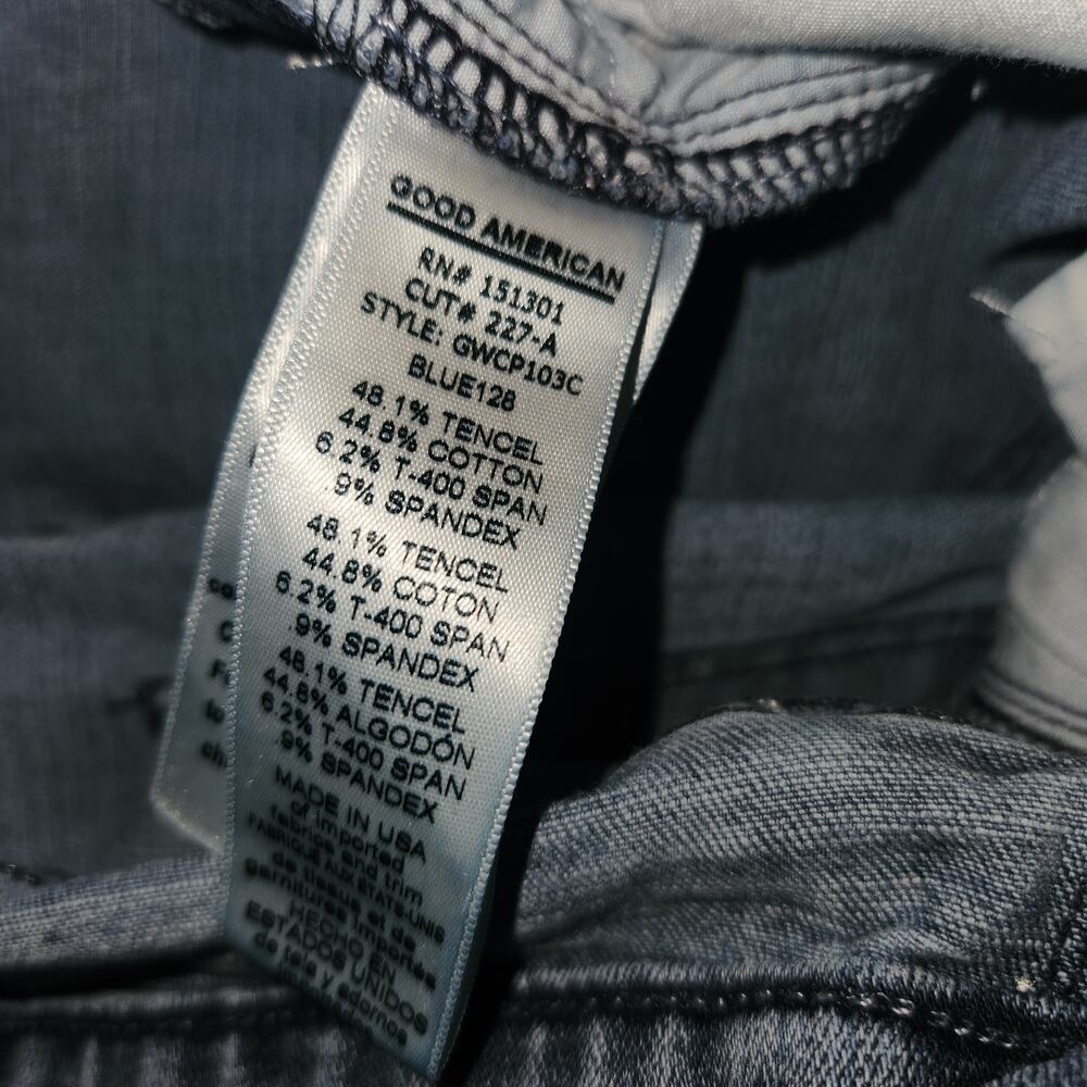 Good American Good Waist Two-Toned High Rise Skinny Jeans, Size 2/26 - Picture 9 of 10